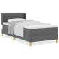 vidaXL Letto a box con materasso grigio scuro, 90 x 200 cm, tessuto vidaXL Letto a box con materasso grigio scuro, 90 x 200 cm, tessuto