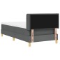 vidaXL Letto a box con materasso grigio scuro, 90 x 200 cm, tessuto vidaXL Letto a box con materasso grigio scuro, 90 x 200 cm, tessuto