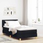 vidaXL Letto a molle con testiera Nero e Bianco 90 x 200 cm Tessuto vidaXL Letto a molle con testiera Nero e Bianco 90 x 200 cm Tessuto