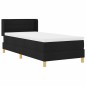 vidaXL Letto a molle con testiera Nero e Bianco 90 x 200 cm Tessuto vidaXL Letto a molle con testiera Nero e Bianco 90 x 200 cm Tessuto
