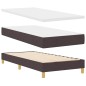 vidaXL Letto a molle Marrone scuro e Bianco 90 x 200 cm Tessuto