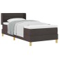 vidaXL Letto a molle Marrone scuro e Bianco 90 x 200 cm Tessuto