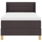vidaXL Letto a molle Marrone scuro e Bianco 90 x 200 cm Tessuto