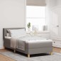 vidaXL Letto con rete a molle e materasso tortora, 90x200 cm, tessuto vidaXL Letto con rete a molle e materasso tortora, 90x200 cm, tessuto
