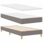 vidaXL Letto con rete a molle e materasso tortora, 90x200 cm, tessuto vidaXL Letto con rete a molle e materasso tortora, 90x200 cm, tessuto