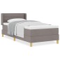 vidaXL Letto con rete a molle e materasso tortora, 90x200 cm, tessuto vidaXL Letto con rete a molle e materasso tortora, 90x200 cm, tessuto
