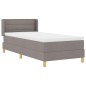 vidaXL Letto con rete a molle e materasso tortora, 90x200 cm, tessuto vidaXL Letto con rete a molle e materasso tortora, 90x200 cm, tessuto