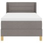 vidaXL Letto con rete a molle e materasso tortora, 90x200 cm, tessuto vidaXL Letto con rete a molle e materasso tortora, 90x200 cm, tessuto