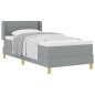 vidaXL Letto a Rete con Materasso Grigio Chiaro, 100 x 200 cm, Tessuto
