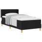 vidaXL Letto a molle Nero e Bianco e Nero 100 x 200 cm Tessuto vidaXL Letto a molle Nero e Bianco e Nero 100 x 200 cm Tessuto