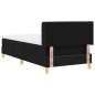 vidaXL Letto a molle Nero e Bianco e Nero 100 x 200 cm Tessuto vidaXL Letto a molle Nero e Bianco e Nero 100 x 200 cm Tessuto