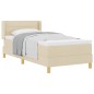 vidaXL Letto a molle con materasso - Tessuto crema, 100 x 200 cm