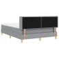 vidaXL Letto Box Spring con materasso grigio chiaro, 160 x 200 cm in tessuto.