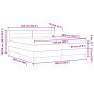 vidaXL Letto Box Spring con materasso grigio chiaro, 160 x 200 cm in tessuto.