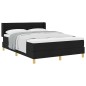 vidaXL Letto a molle Nero e Bianco e Nero 160 x 200 cm Tessuto