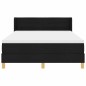 vidaXL Letto a molle Nero e Bianco e Nero 160 x 200 cm Tessuto