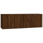 Set Mobili Porta TV 2 pz Rovere Marrone in Legno Multistrato Set Mobili Porta TV 2 pz Rovere Marrone in Legno Multistrato