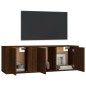Set Mobili Porta TV 2 pz Rovere Marrone in Legno Multistrato Set Mobili Porta TV 2 pz Rovere Marrone in Legno Multistrato