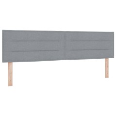 vidaXL Letto a Molle con Materasso Grigio Chiaro, 180 x 200 cm, Tessuto