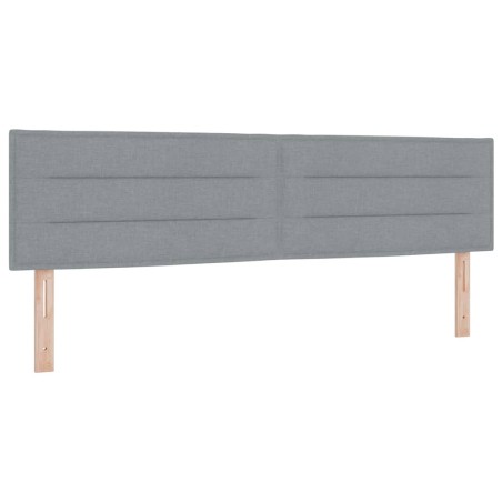 vidaXL Letto a Molle con Materasso Grigio Chiaro, 180 x 200 cm, Tessuto