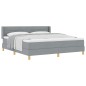 vidaXL Letto a Molle con Materasso Grigio Chiaro, 180 x 200 cm, Tessuto vidaXL Letto a Molle con Materasso Grigio Chiaro, 180 x 200 cm, Tessuto