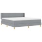 vidaXL Letto a Molle con Materasso Grigio Chiaro, 180 x 200 cm, Tessuto vidaXL Letto a Molle con Materasso Grigio Chiaro, 180 x 200 cm, Tessuto