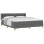vidaXL Letto Box Spring con Materasso, Grigio Scuro, 180 x 200 cm, Tessuto vidaXL Letto Box Spring con Materasso, Grigio Scuro, 180 x 200 cm, Tessuto