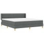 vidaXL Letto Box Spring con Materasso, Grigio Scuro, 180 x 200 cm, Tessuto vidaXL Letto Box Spring con Materasso, Grigio Scuro, 180 x 200 cm, Tessuto