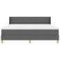 vidaXL Letto Box Spring con Materasso, Grigio Scuro, 180 x 200 cm, Tessuto vidaXL Letto Box Spring con Materasso, Grigio Scuro, 180 x 200 cm, Tessuto