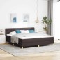 vidaXL Letto a molle Marrone scuro e Bianco 180 x 200 cm Poliestere vidaXL Letto a molle Marrone scuro e Bianco 180 x 200 cm Poliestere