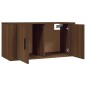 Set Mobili Porta TV 2 pz Rovere Marrone in Legno Multistrato Set Mobili Porta TV 2 pz Rovere Marrone in Legno Multistrato