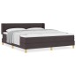 vidaXL Letto a molle Marrone scuro e Bianco 180 x 200 cm Poliestere vidaXL Letto a molle Marrone scuro e Bianco 180 x 200 cm Poliestere
