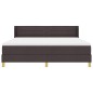 vidaXL Letto a molle Marrone scuro e Bianco 180 x 200 cm Poliestere vidaXL Letto a molle Marrone scuro e Bianco 180 x 200 cm Poliestere