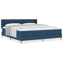 vidaXL Letto a Molle blu di , 180 x 200 cm, tessuto.