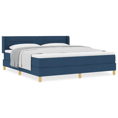 vidaXL Letto a Molle blu di , 180 x 200 cm, tessuto.