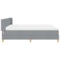 vidaXL Letto a Box con Materasso Grigio Chiaro - 200 x 200 cm, Tessuto.