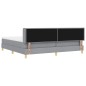 vidaXL Letto a Box con Materasso Grigio Chiaro - 200 x 200 cm, Tessuto.