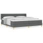 vidaXL Letto a piattaforma con materasso grigio scuro, 200 x 200 cm in tessuto vidaXL Letto a piattaforma con materasso grigio scuro, 200 x 200 cm in tessuto