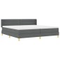 vidaXL Letto a piattaforma con materasso grigio scuro, 200 x 200 cm in tessuto vidaXL Letto a piattaforma con materasso grigio scuro, 200 x 200 cm in tessuto
