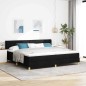vidaXL Letto a molle Nero e Bianco e Nero 200 x 200 cm Schiuma