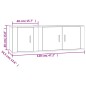 Set Mobili Porta TV 2 pz Rovere Marrone in Legno Multistrato Set Mobili Porta TV 2 pz Rovere Marrone in Legno Multistrato