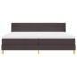 vidaXL Letto a molle Marrone scuro e Bianco 200 x 200 cm Tessuto