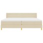 vidaXL Letto Box Spring vitaXL con materasso, crema, 200 x 200 cm, tessuto. vidaXL Letto Box Spring vitaXL con materasso, crema, 200 x 200 cm, tessuto.