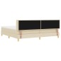 vidaXL Letto Box Spring vitaXL con materasso, crema, 200 x 200 cm, tessuto. vidaXL Letto Box Spring vitaXL con materasso, crema, 200 x 200 cm, tessuto.