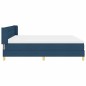 vidaXL Letto Con Contenitore e Materasso Blu, 200 x 200 cm, Tessuto