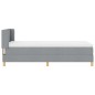 vidaXL Letto a Contenitore con Materasso Grigio Chiaro - 80 x 200 cm, Tessuto