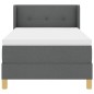 vidaXL Letto a Box Spring con Materasso Grigio Scuro, 80 x 200 cm, Tessuto.