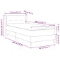 vidaXL Letto a Box Spring con Materasso Grigio Scuro, 80 x 200 cm, Tessuto.