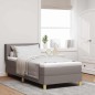 vidaXL Letto a Castelletto con Materasso Tortora, 80 x 200 cm, Tessuto vidaXL Letto a Castelletto con Materasso Tortora, 80 x 200 cm, Tessuto