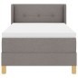 vidaXL Letto a Castelletto con Materasso Tortora, 80 x 200 cm, Tessuto vidaXL Letto a Castelletto con Materasso Tortora, 80 x 200 cm, Tessuto